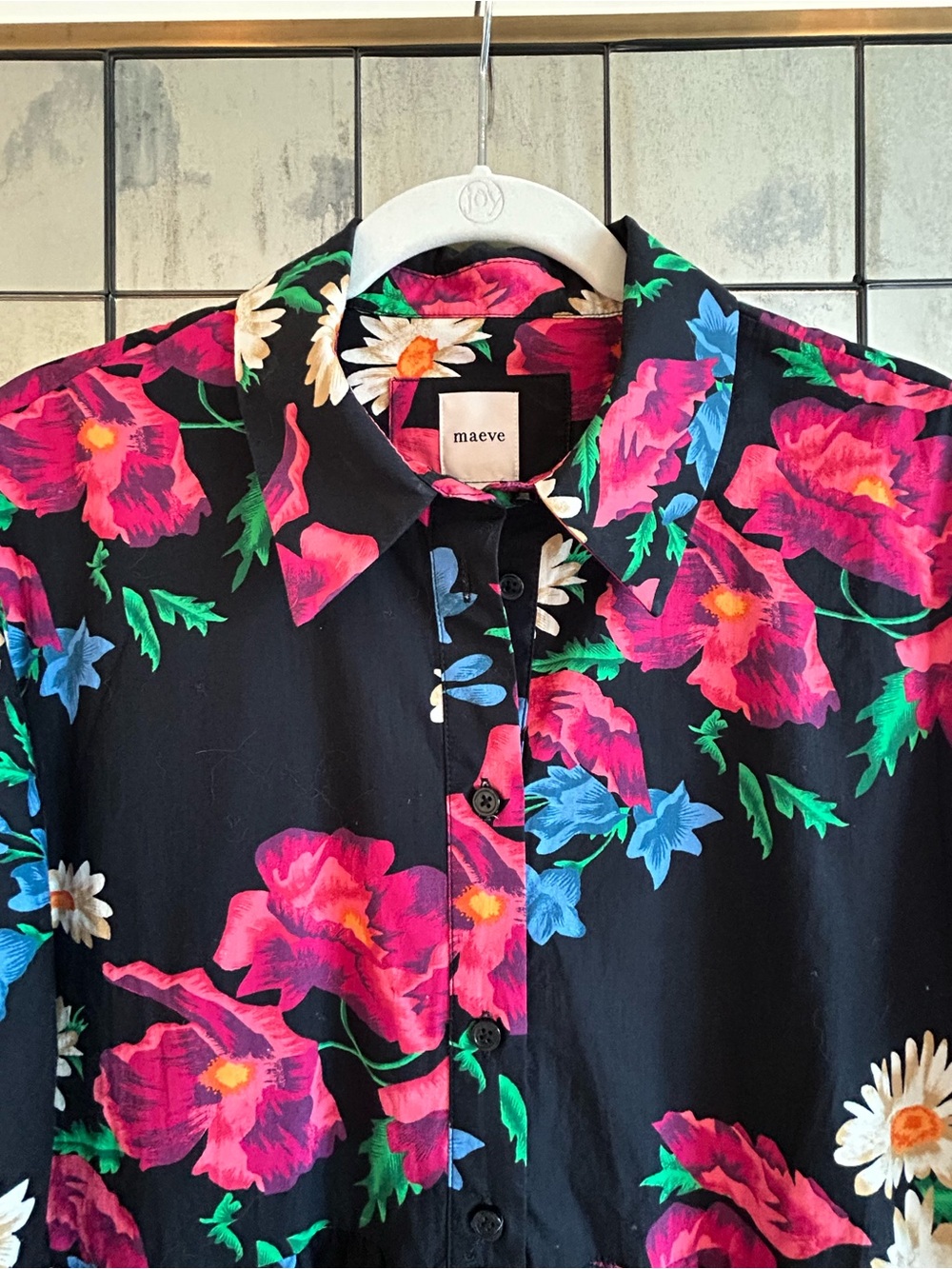Maeve Bettina Tiered floral shirt dress - Picture 2 of 4